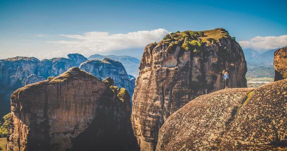 Walk among the gigantic rock pillars of Meteora to enjoy truly breathtaking views