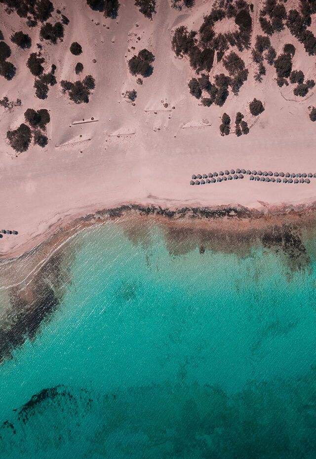 Kendra beach is the most wild and rugged as well as the most Western beach on Chrissi island