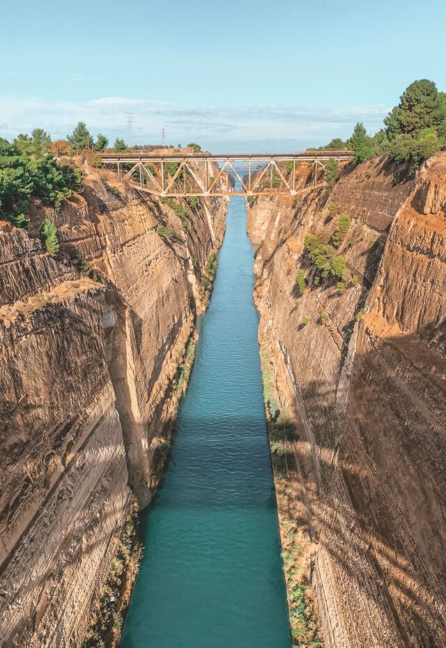 The Corinth canal, an ancient dream made real