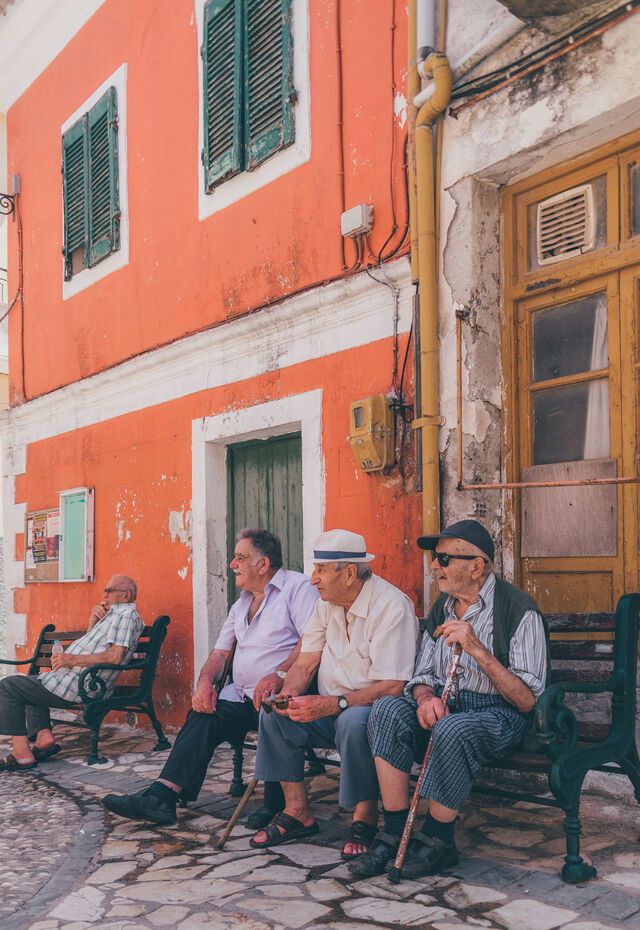 Chlomos village, Corfu