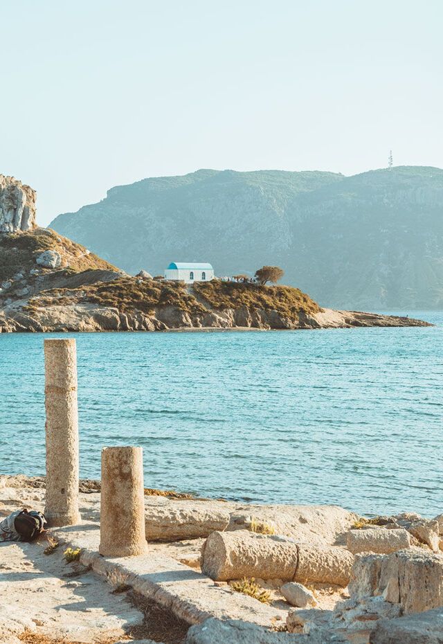 Sun, sea and culture at Agios Stefanos beach on Kos