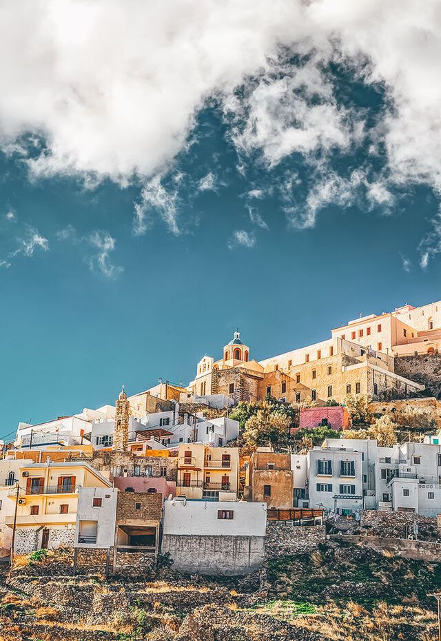 To meander through the cobblestone streets of Upper Syros (as the name translates) is to uncover the medieval and Catholic character