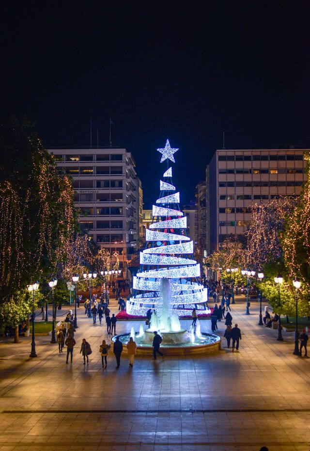 City center, Christmas in Athens