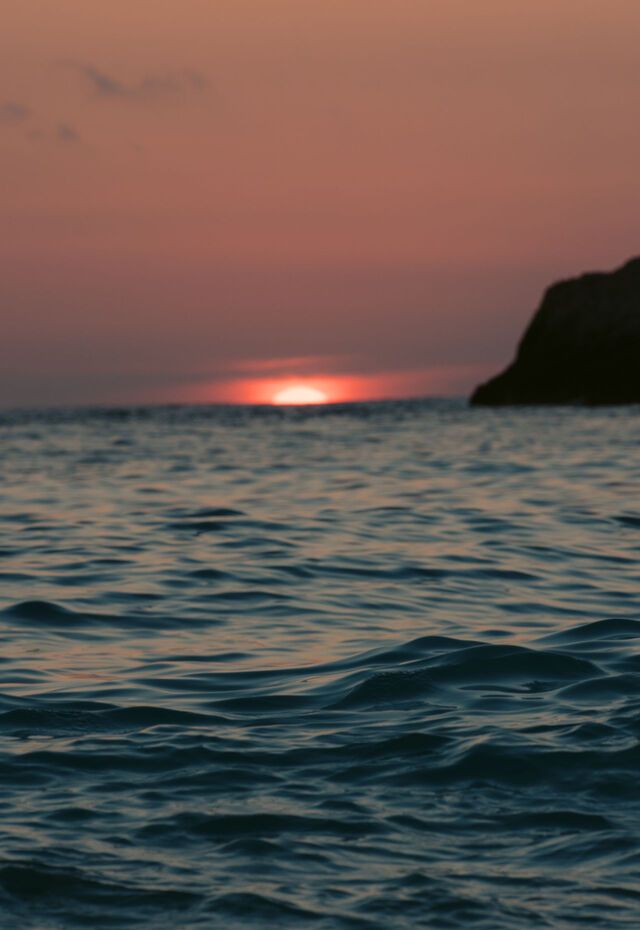 Sunset in Porto Katsiki beach