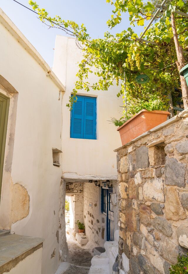 The architecture, churches and whitewashed alleyways are unmistakably Cycladic