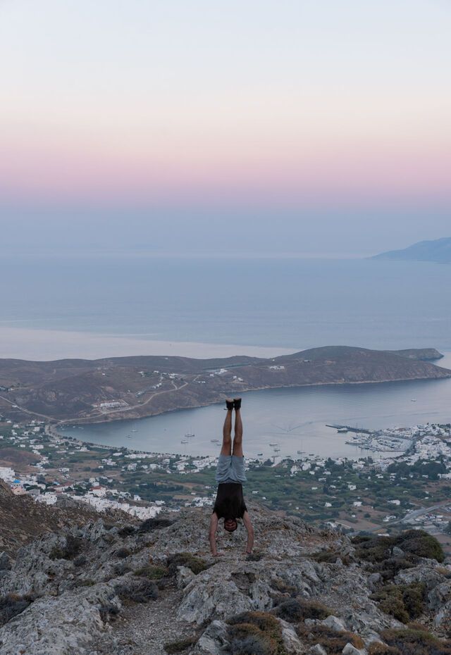 Enjoying the sunrise with a different perspective