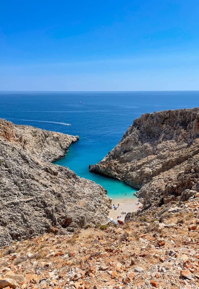 Seitan Limani beach in Chania