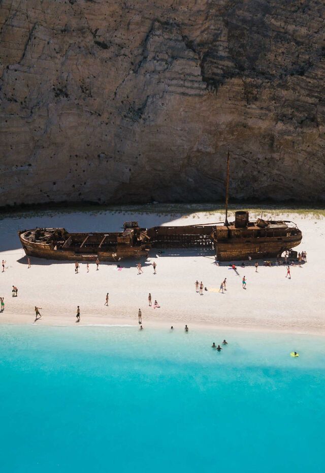 Shipwreck beach in Zante