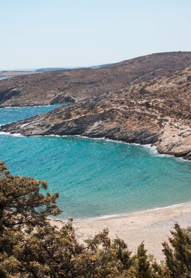 Psili Ammos in one of Schinoussa’s most beautiful beaches