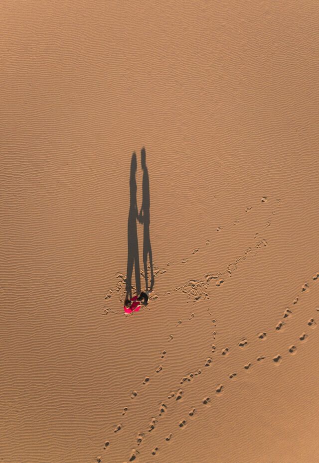 A landscape made for two on the sand dunes of Lemnos