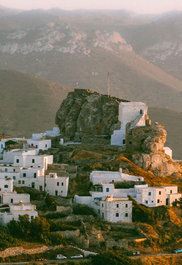 Aerial view of Hora, Amorgos