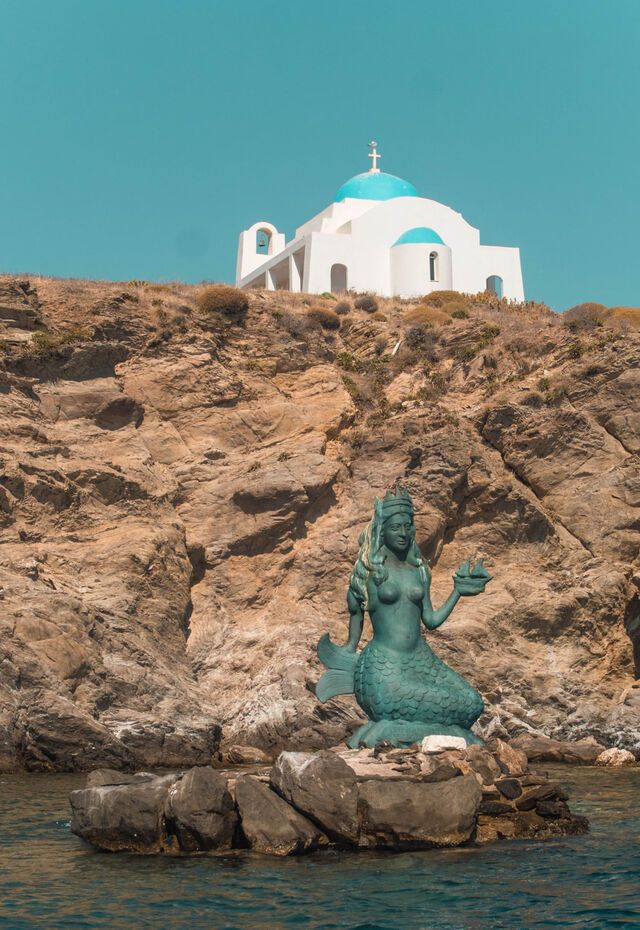 Mermaid statue of Oinousai, Chios