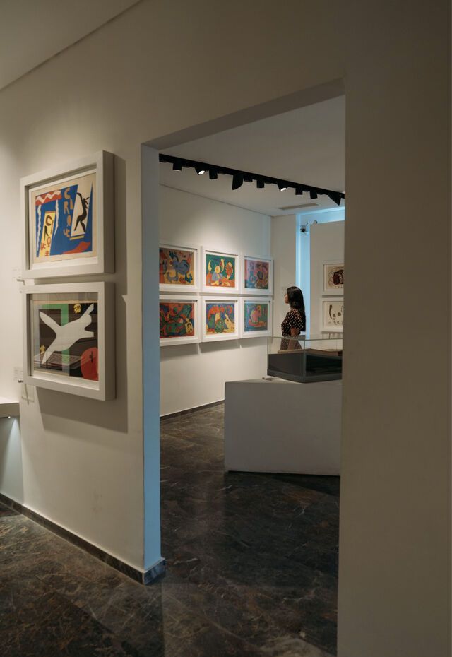View into a gallery room at the Stratis Eleftheriades-Tèriade Museum and Library, Lesvos