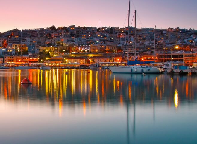 Evening at Mikrolimano Marina in Piraeus