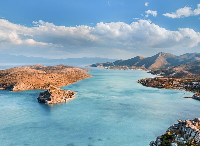 Elounda Gulf and Spinalonga island