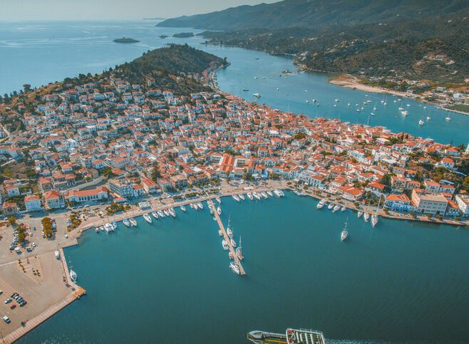 Birdsview of Poros island