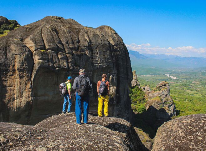 The magic of walking in Meteora is that the hiking paths are truly for the entire family