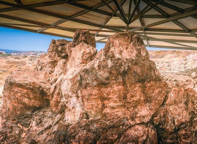 Look out for the largest petrified tree trunk, with a circumference of 13.7m