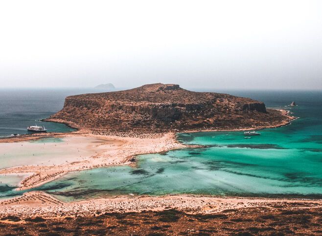 The magical blend of blues you’re presented with as you approach Balos from above