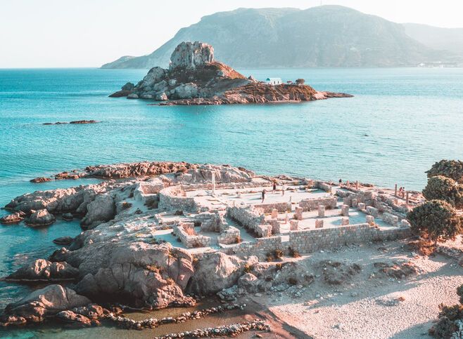 Agios Stefanos, one of the most photogenic beaches on Kos