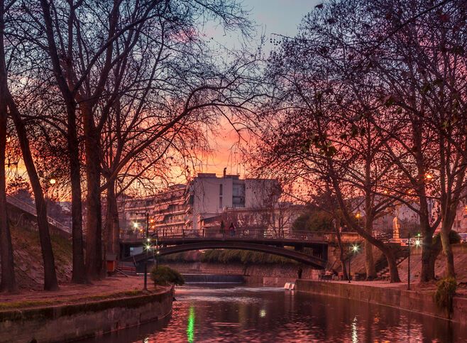 Bridge of Trikala, nature combined with the urban landscape