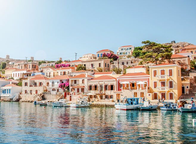 Chalki Island, one of the Dodecanese islands of Greece, close to Rhodes