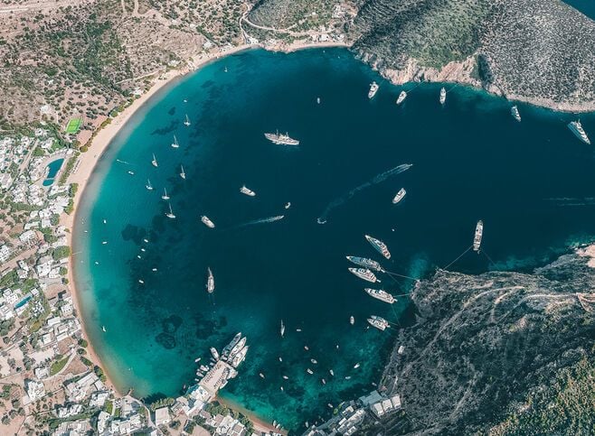 Port on Sifnos from above