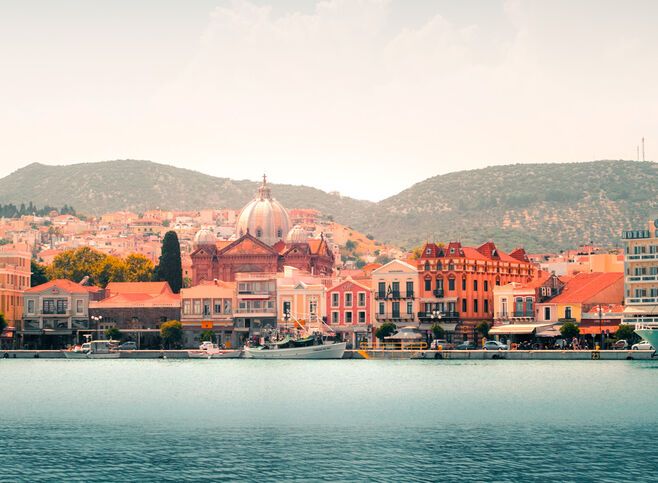 The Town of Mytilene, capital and harbour of Lesvos island