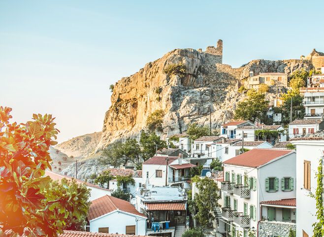 Traditional houses of Ηora, capital of Samothraki