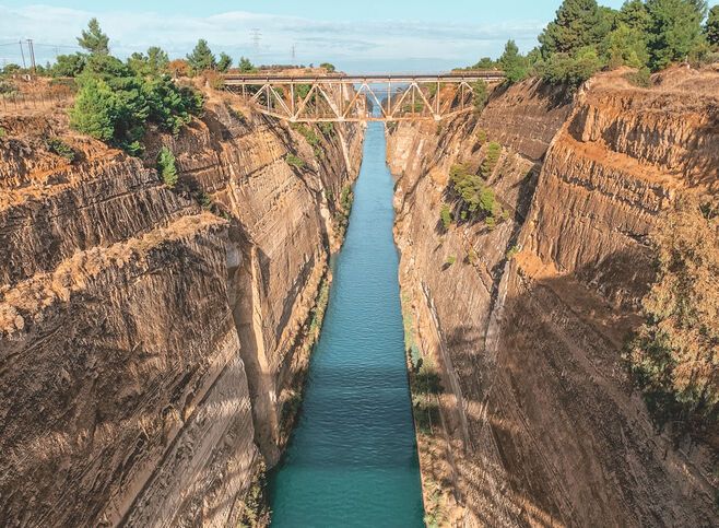 The Corinth canal, an ancient dream made real