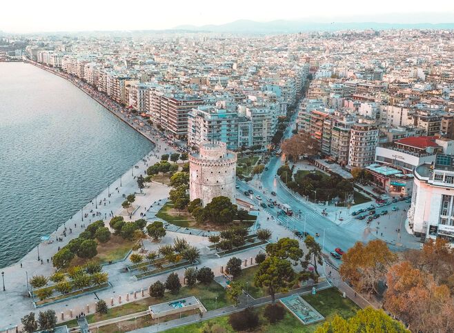 Thessaloniki and the White Tower from above