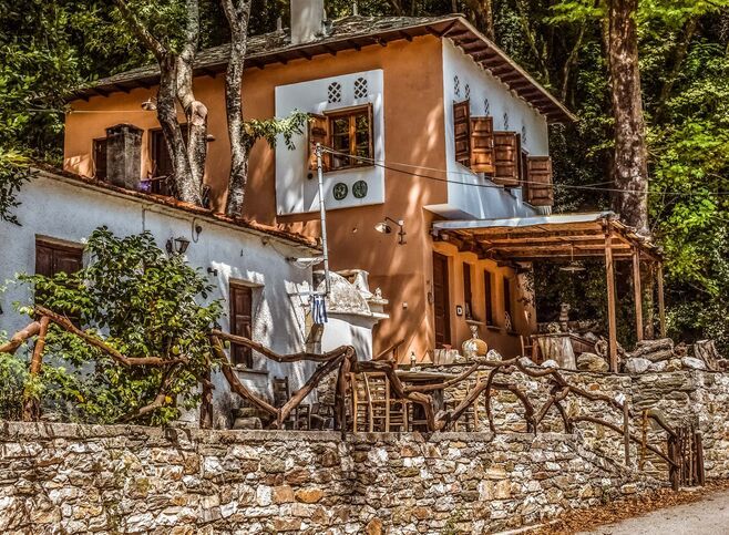 Milies village with its incredible architecture