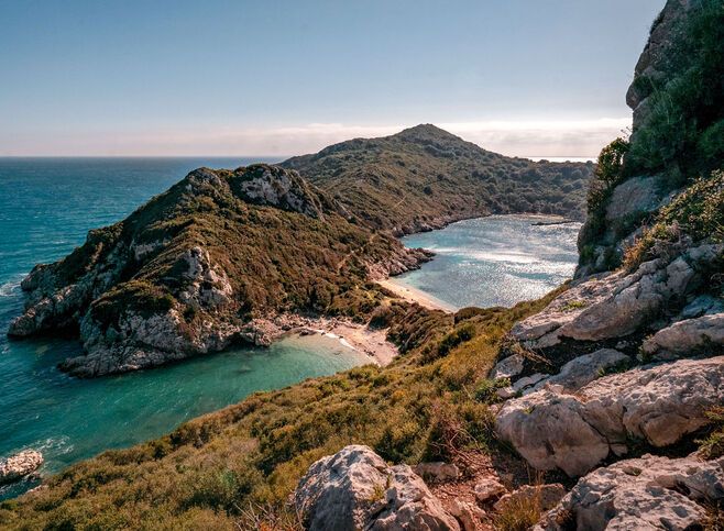 Porto Timoni beach in Corfu