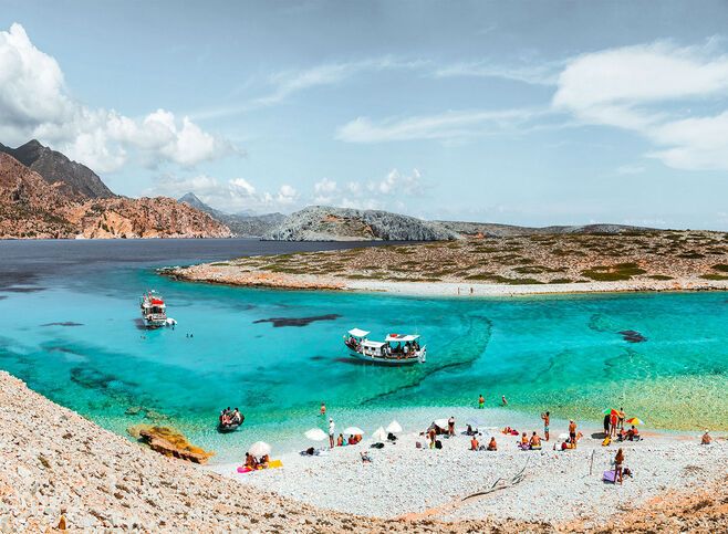 Koutsomytis beach, the most beautiful in Astypalaia, Dodecanese