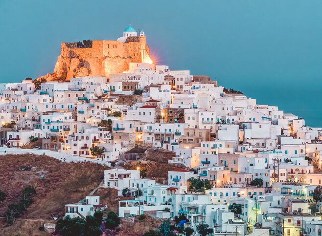 At the top of the hill, the famous stone castle of Astypalaia which towers over Hora is a special attraction