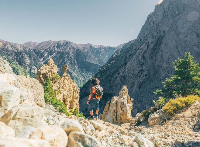 Containing 450 species of plant and animal life, the Samaria Gorge is a UNESCO-protected Biosphere Reserve