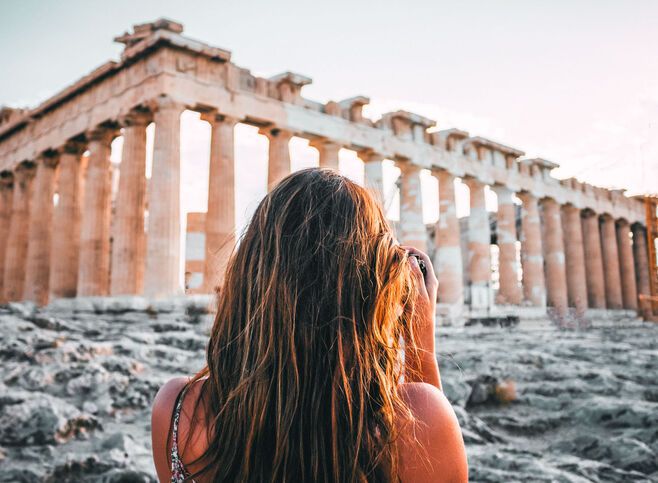 Here she is, standing proudly at the top of the Sacred Rock… the best known temple of the ancient world, the Parthenon