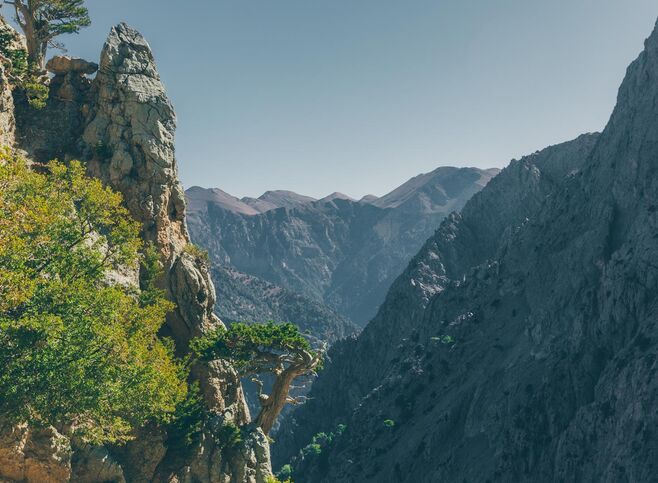 Samaria is the longest gorge in Greece and forms part of the E4 hiking trail that traverses Europe