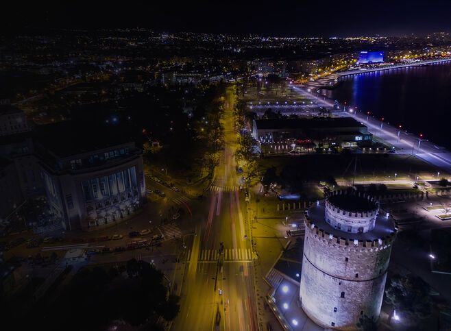 Thessaloniki at night