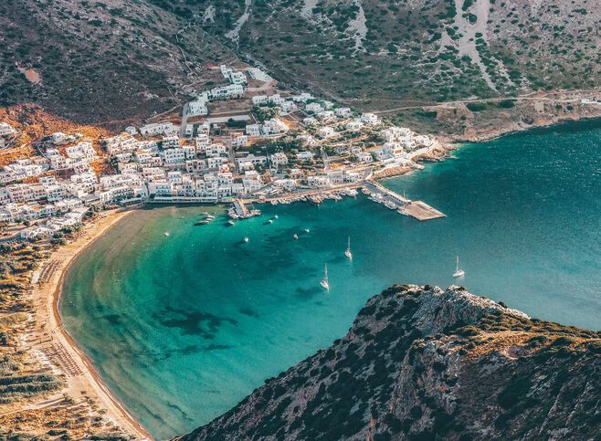 Kamares village, the main port of Sifnos island