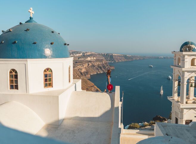 Caldera view in Santorini