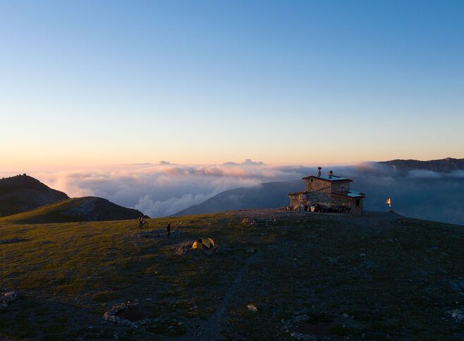 A refuge above the clouds on Mt Olympus