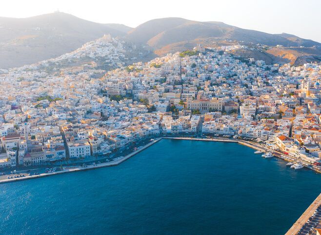You know you’re in the heart of the Cyclades when you’re in Ermoupoli, the port-town of Syros
