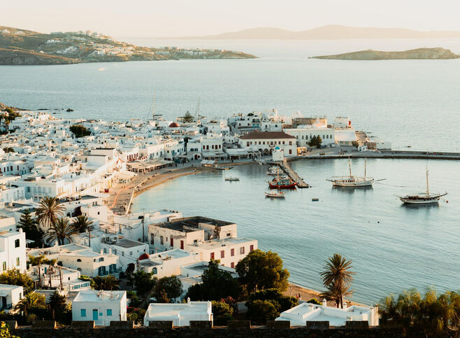 Instagrammable beauty of Mykonos' Hora from above