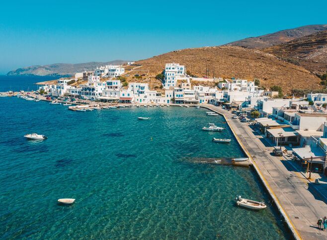 Panormos settlement is the perfect place for an evening stroll and a last taverna meal by the sea