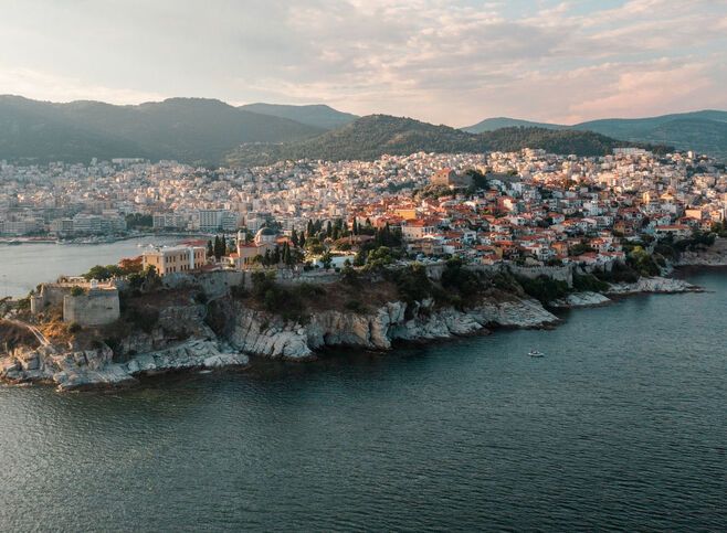 East meets west in Kavala Old Town, with the Ottoman influence apparent in the architecture 