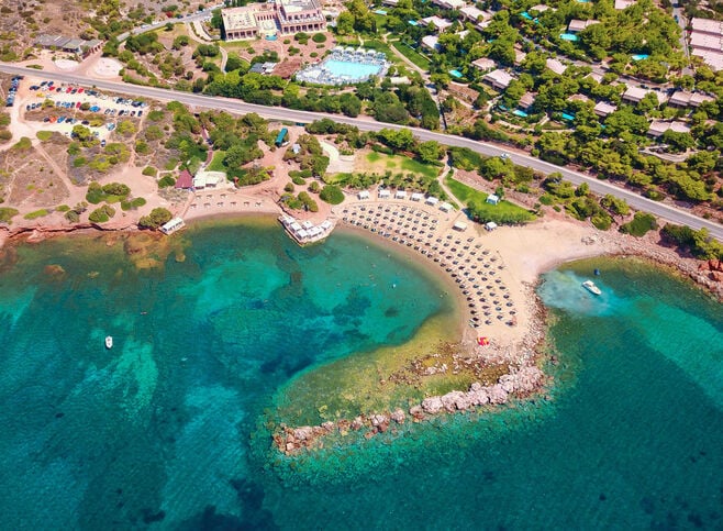 Aerial view of Sounio, Attica, Greece