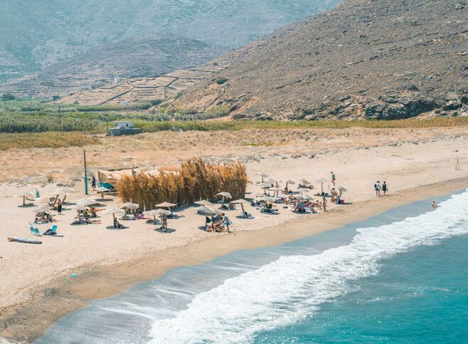 Kolympithra beach on Tinos island