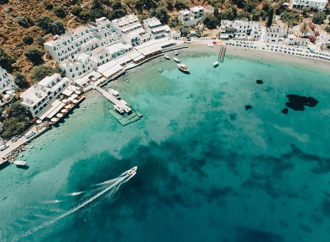 Aerial view of Sfakia-Loutro