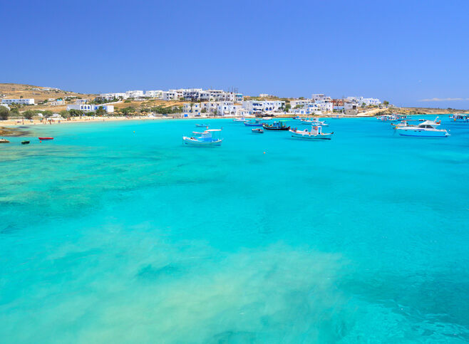 The blue and green of the sea at Pano Koufonisi's Ammos beach is mesmerising 